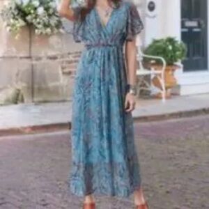 Sundance Blue Floral Maxi Dress